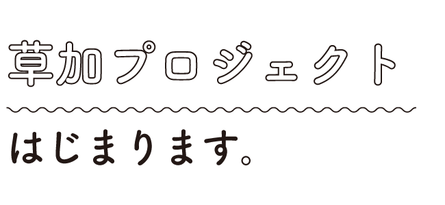 草加プロジェクトはじまります。