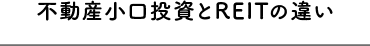 不動産小口投資とREITの違い