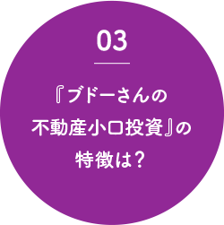 03 『ブドーさんの不動産小口投資』の特徴は？