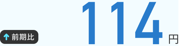 114円 前期比↑